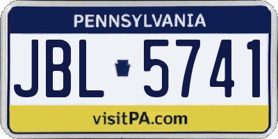 PA license plate JBL5741