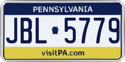 PA license plate JBL5779