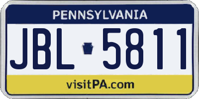 PA license plate JBL5811