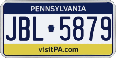PA license plate JBL5879
