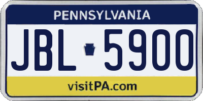 PA license plate JBL5900