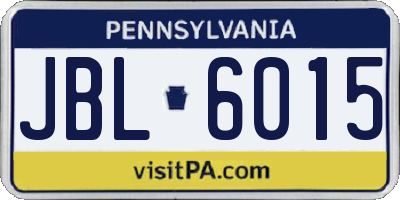 PA license plate JBL6015