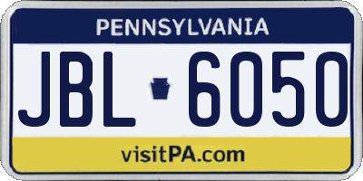 PA license plate JBL6050