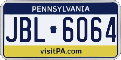 PA license plate JBL6064