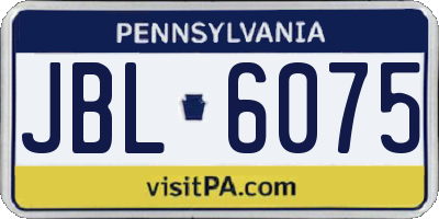 PA license plate JBL6075