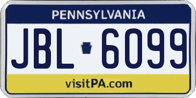 PA license plate JBL6099