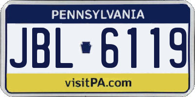 PA license plate JBL6119