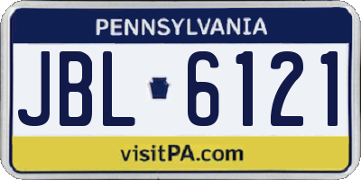 PA license plate JBL6121
