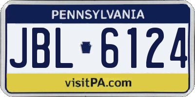 PA license plate JBL6124