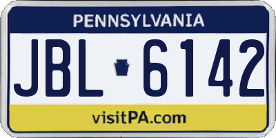 PA license plate JBL6142
