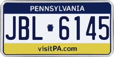 PA license plate JBL6145