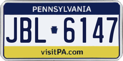 PA license plate JBL6147