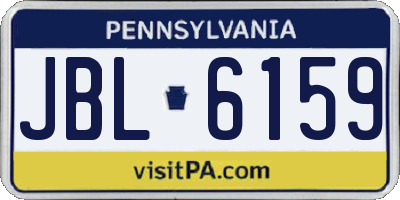 PA license plate JBL6159