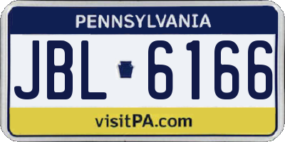 PA license plate JBL6166
