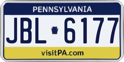 PA license plate JBL6177