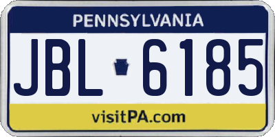 PA license plate JBL6185