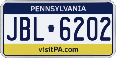 PA license plate JBL6202