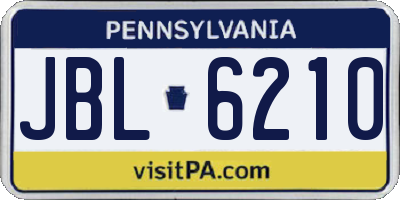 PA license plate JBL6210