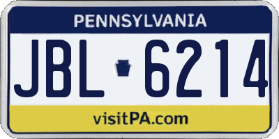 PA license plate JBL6214