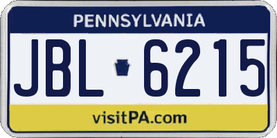 PA license plate JBL6215
