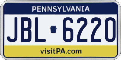 PA license plate JBL6220