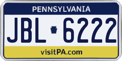 PA license plate JBL6222