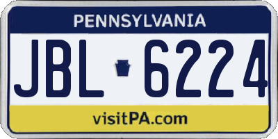PA license plate JBL6224