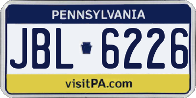 PA license plate JBL6226