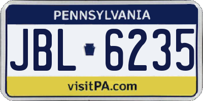 PA license plate JBL6235