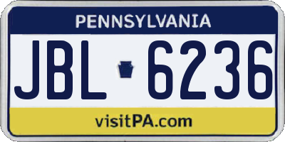 PA license plate JBL6236