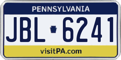PA license plate JBL6241