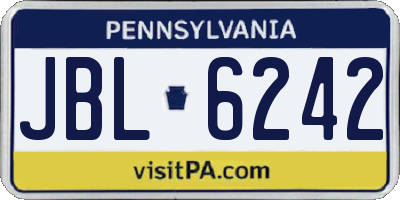 PA license plate JBL6242