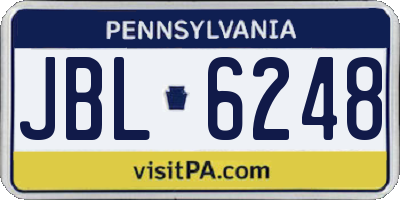 PA license plate JBL6248