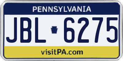 PA license plate JBL6275