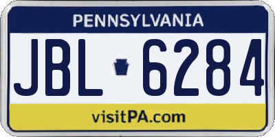 PA license plate JBL6284
