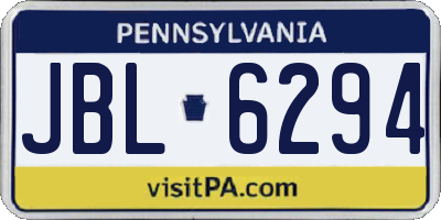 PA license plate JBL6294