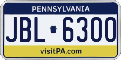PA license plate JBL6300