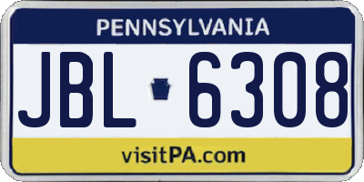 PA license plate JBL6308
