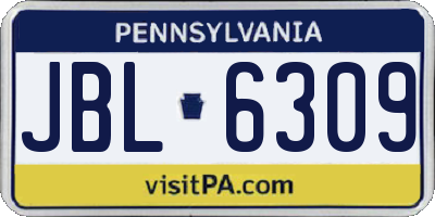 PA license plate JBL6309