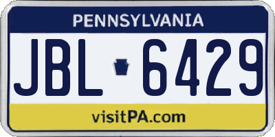 PA license plate JBL6429