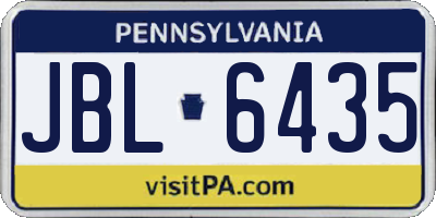 PA license plate JBL6435
