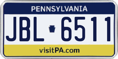 PA license plate JBL6511