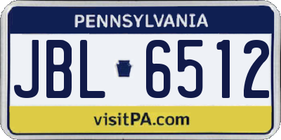 PA license plate JBL6512