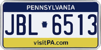 PA license plate JBL6513