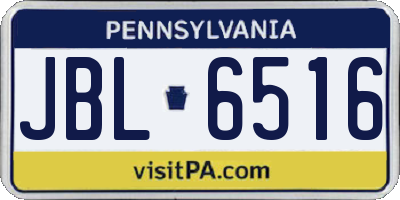 PA license plate JBL6516