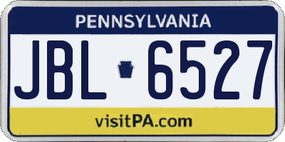 PA license plate JBL6527