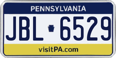 PA license plate JBL6529