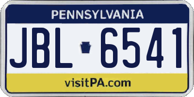 PA license plate JBL6541
