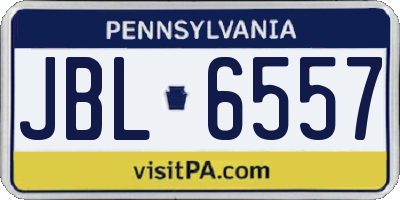 PA license plate JBL6557