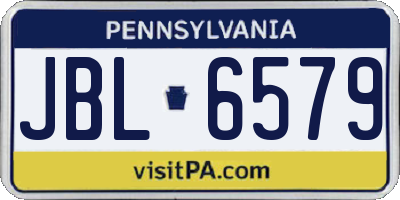PA license plate JBL6579
